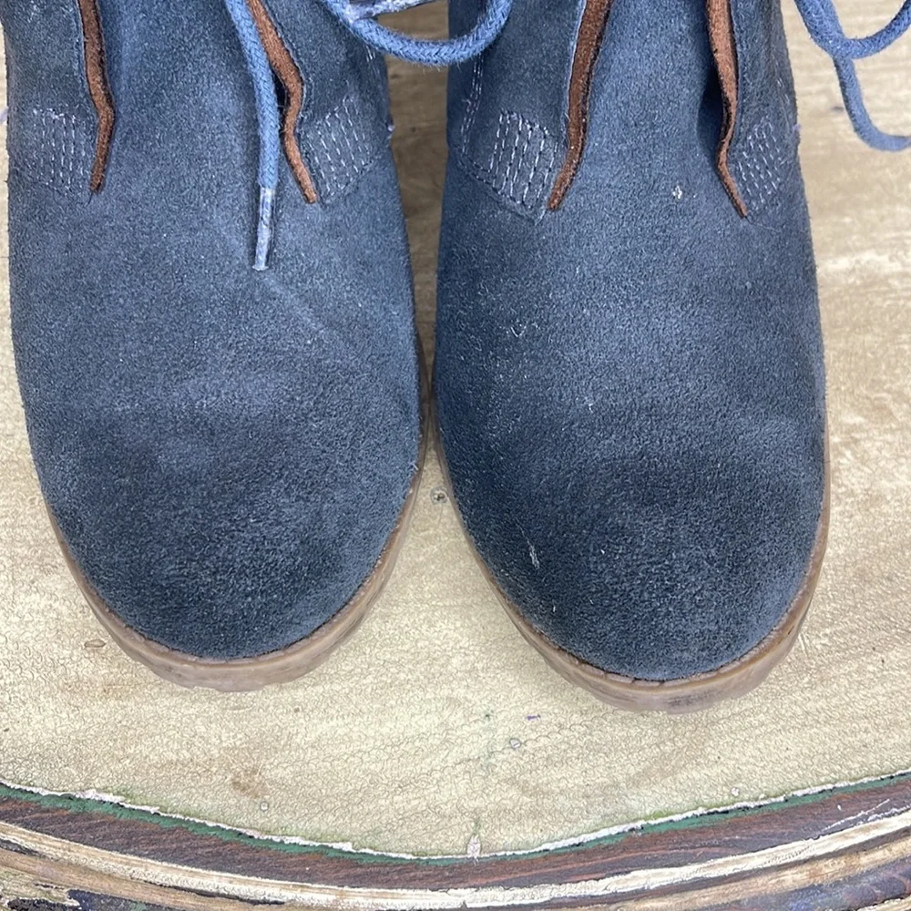 Ruff Hewn Cypress Leather Bootie With Stacked Heel Womens Size 8